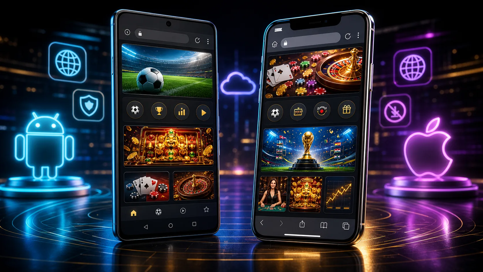 Experiência rivalo compatível com Android e iOS no navegador mobile